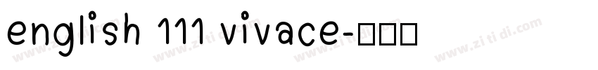 english 111 vivace字体转换